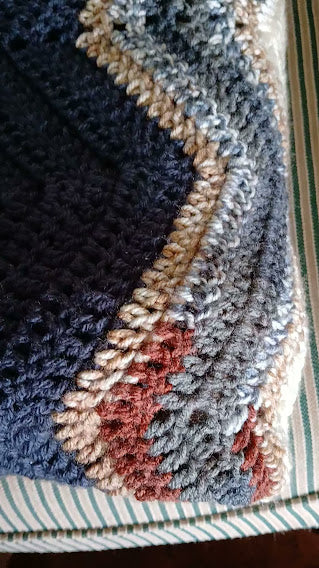 Desert Sunset Blanket-An Heirloom Gift Special enough for Your Loved One. Hand Crocheted in soft hi-end Alpaca wool & polyester blended yarn