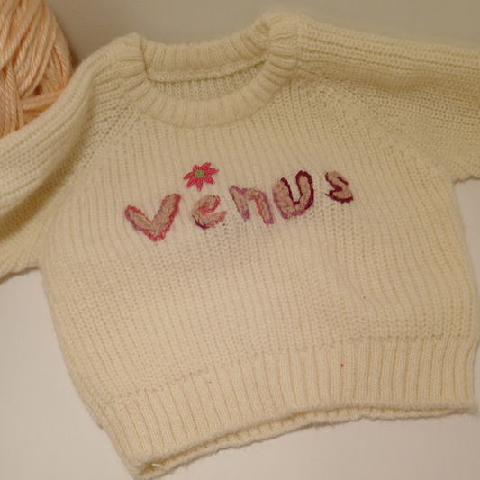 Personalized Baby & Toddler Sweater – Handmade Heirloom Gift