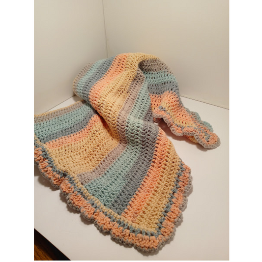Pastel Hug Baby Blanket – Handmade Heirloom Security Blanket