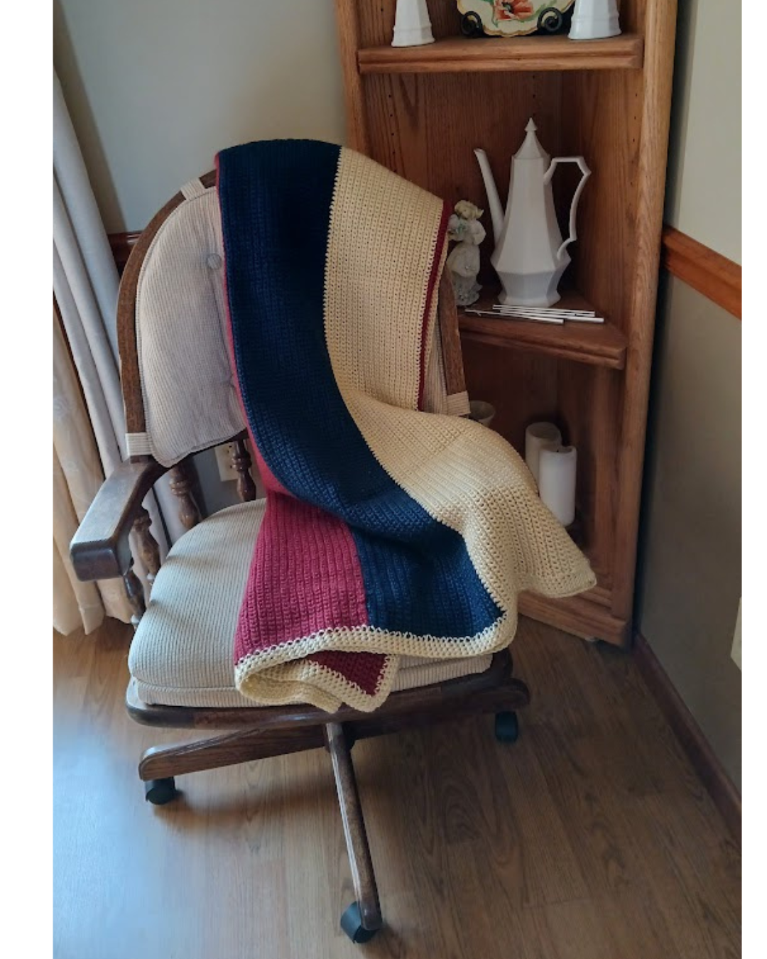 Crocheted Patriotic Heirloom Blanket. Gift a Legacy. Give an Heirloom. Make it Yours! Gift it for Wedding, Anniversary, New Home or Graduate