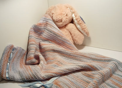 Pastel Dreams Baby Blanket – An Heirloom Keepsake with Ribbon Detail