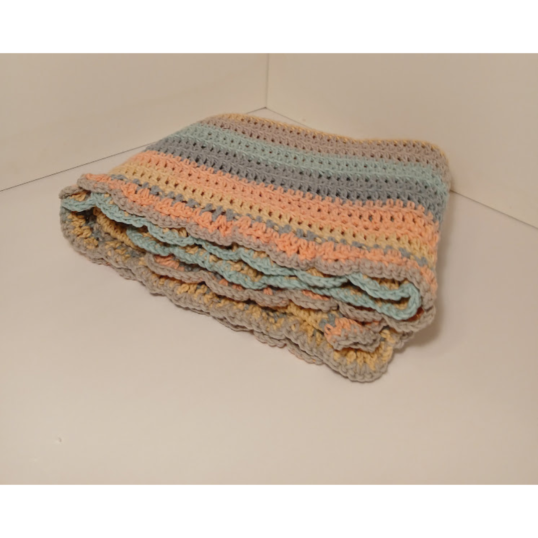 Pastel Hug Baby Blanket – Handmade Heirloom Security Blanket
