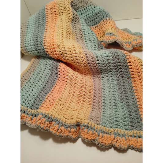 Pastel Hug Baby Blanket – Handmade Heirloom Security Blanket
