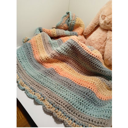 Pastel Hug Baby Blanket – Handmade Heirloom Security Blanket
