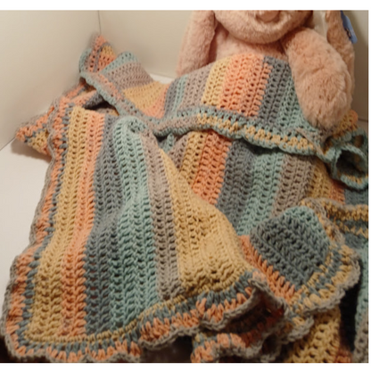 Pastel Hug Baby Blanket – Handmade Heirloom Security Blanket