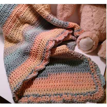 Pastel Hug Baby Blanket – Handmade Heirloom Security Blanket