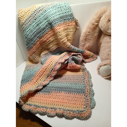 Pastel Hug Baby Blanket – Handmade Heirloom Security Blanket
