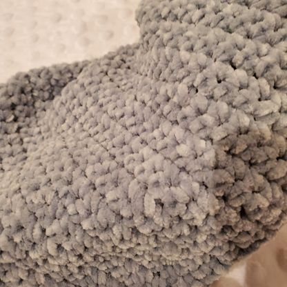 Handmade Bunny Lovey Blankie – Light Green Velvet Security Blanket with Plushie