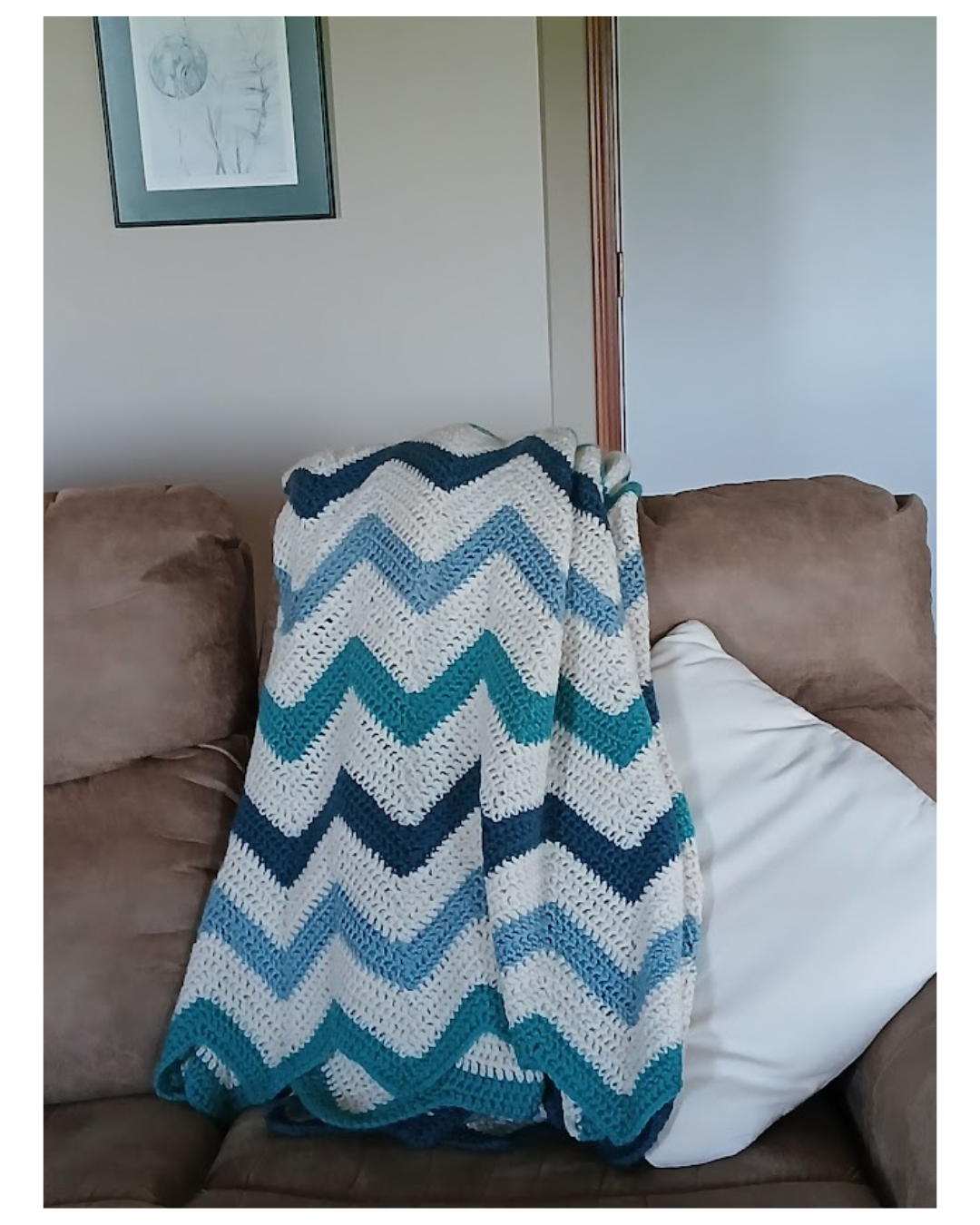 Ocean Waves Handmade Crochet Throw, Give a Legacy-Gift an Heirloom, Soft Alpaca Wool Polyester Blend. Sold Out? Request Similar-Custom Order